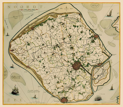Picture of WALCHEREN ISLAND NETHERLANDS - VISSCHER 1681