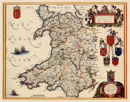 Picture of WALES - BLAEU 1645