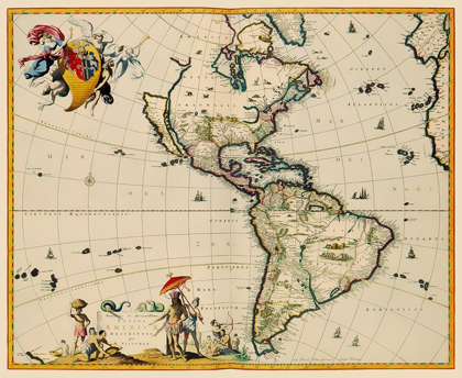 Picture of WESTERN HEMISPHERE - VISSCHER 1681