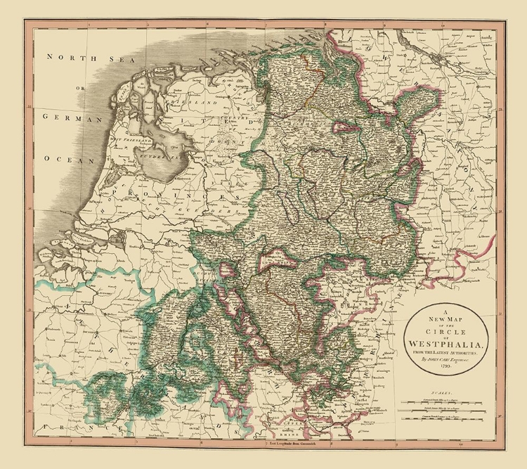 Picture of WESTPHALIA REGION GERMANY - CARY 1799
