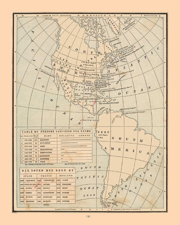 Picture of WESTERN HEMISPHIRE DISCOVERY - CRAM 1888