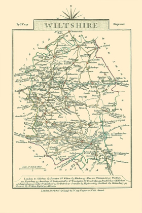 Picture of WILTSHIRE COUNTY ENGLAND - CARY 1792