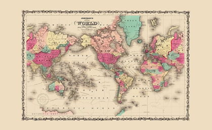 Picture of MERCATOR PROJECTION - JOHNSON 1860