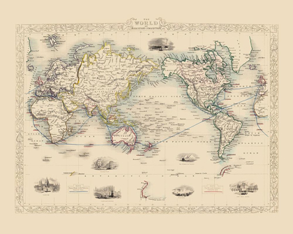 Picture of MERCATOR PROJECTION - TALLIS 1851