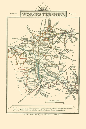 Picture of WORCESTERSHIRE COUNTY ENGLAND - CARY 1792
