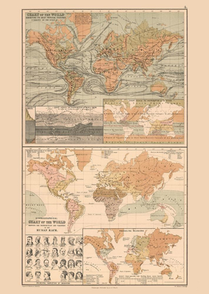 Picture of OCEAN CURRENTS HUMAN RACES WORLD - BLACK 1867