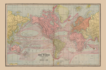Picture of CHART OF WORLD - CRAM 1888