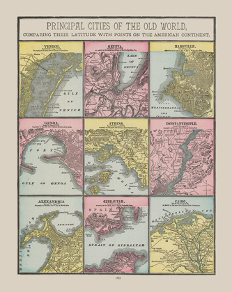 Picture of PRINCIPAL CITIES OF WORLD - CRAM 1892