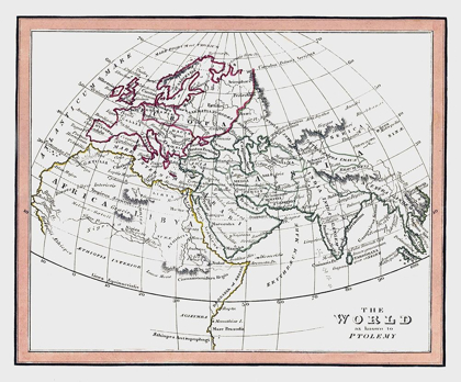Picture of WORLD AS KNOWN TO PTOLEMY - FENNER 1830