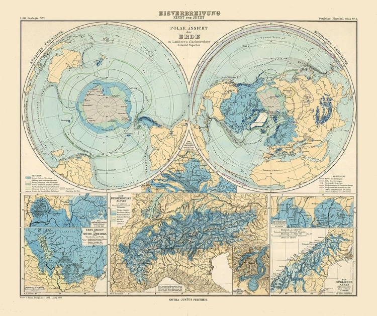 Picture of NORTH POLE SOUTH POLE - PERTHES 1884