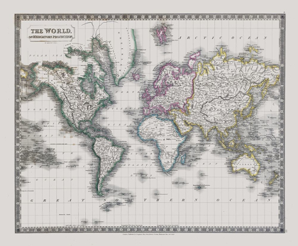 Picture of MERCATOR PROJECTION - LONGMAN 1829