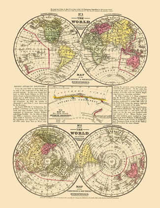 Picture of EQUATORIAL POLAR PROJECTIONS - MITCHELL 1839