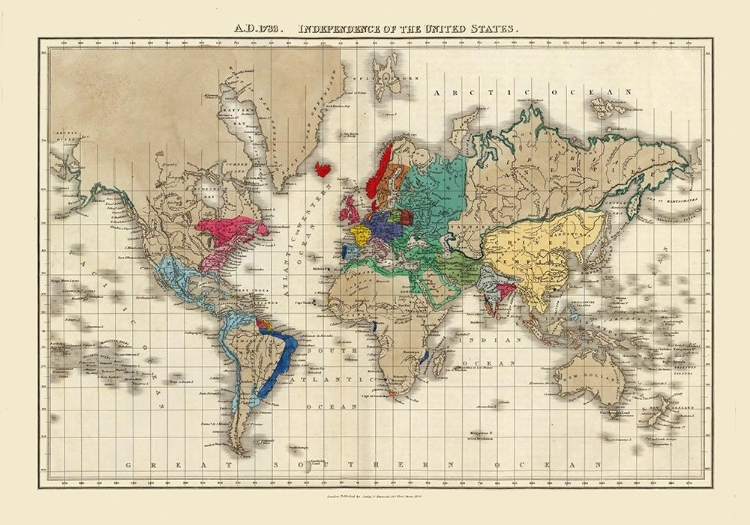 Picture of AMERICAN INDEPENDENCE 1783 WORLD - SEELY 1830