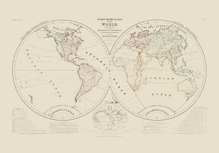 Picture of HYDROGRAPHICAL WORLD - PETERMANN