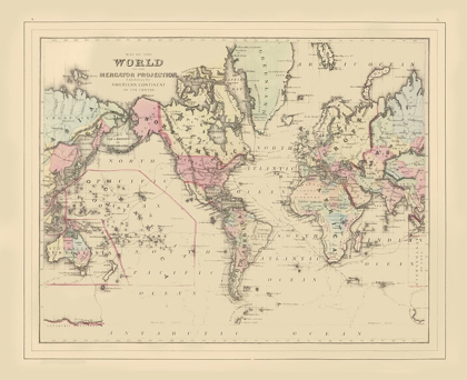 Picture of MERCATOR PROJECTION AMERICAN CONTINENT