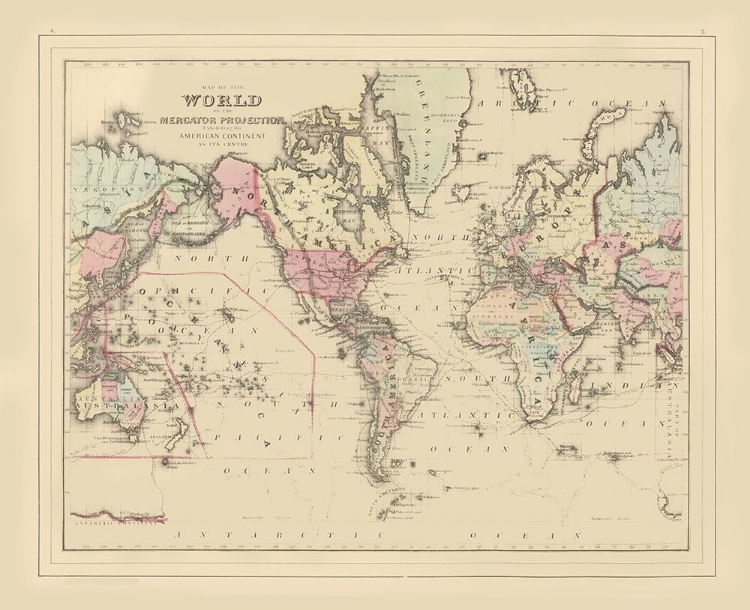 Picture of MERCATOR PROJECTION AMERICAN CONTINENT