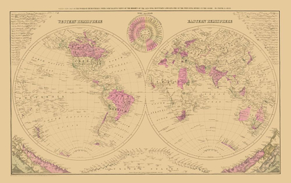 Picture of WESTERN EASTERN HEMISPHERE - GRAY