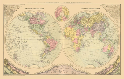 Picture of WESTERN EASTERN HEMISPHERE - 1829