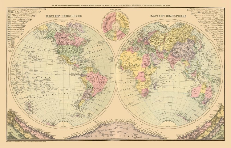 Picture of WESTERN EASTERN HEMISPHERE - 1829