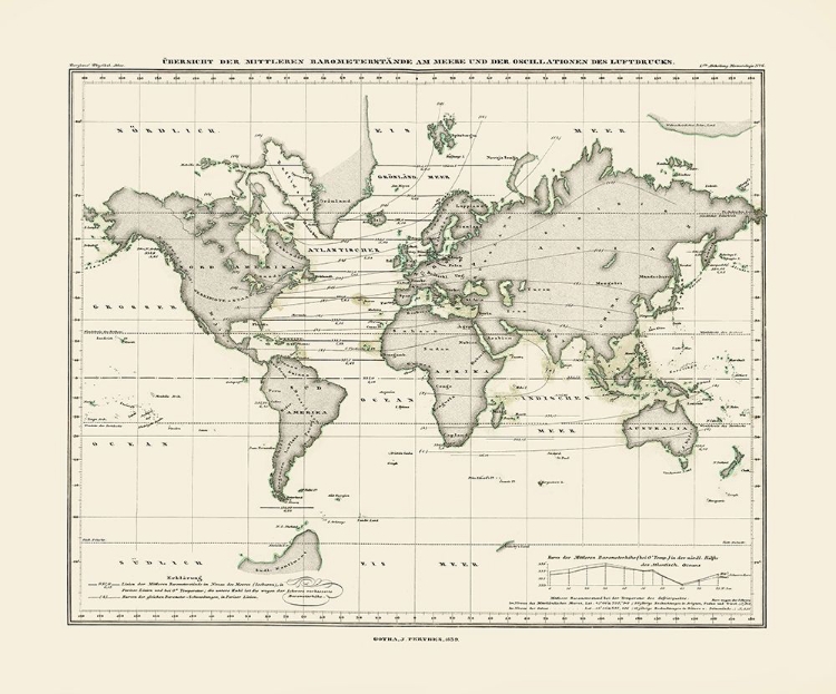 Picture of WORLD SEAS AIR PRESSURE - PERTHES 1839