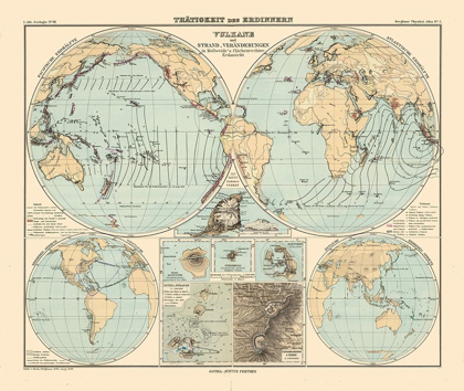 Picture of SEISMIC ACTIVITY VOLCANOS WORLD - PERTHES 1838