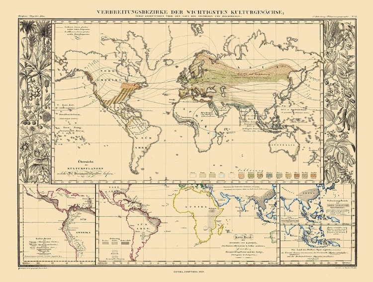 Picture of WORLD MAIN CROPS - PERTHES 1859
