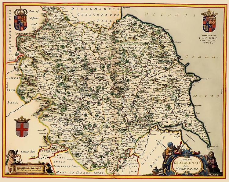 Picture of YORKSHIRE COUNTY ENGLAND - JANSSON 1645