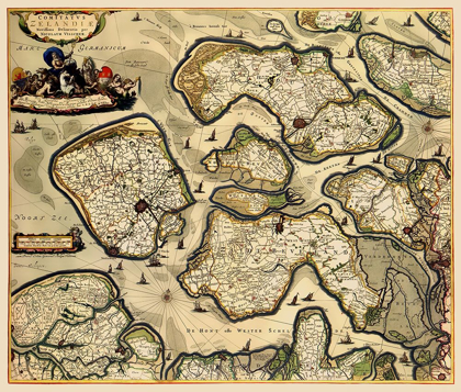Picture of ZEELAND PROVINCE NETHERLANDS - VISSCHER 1680