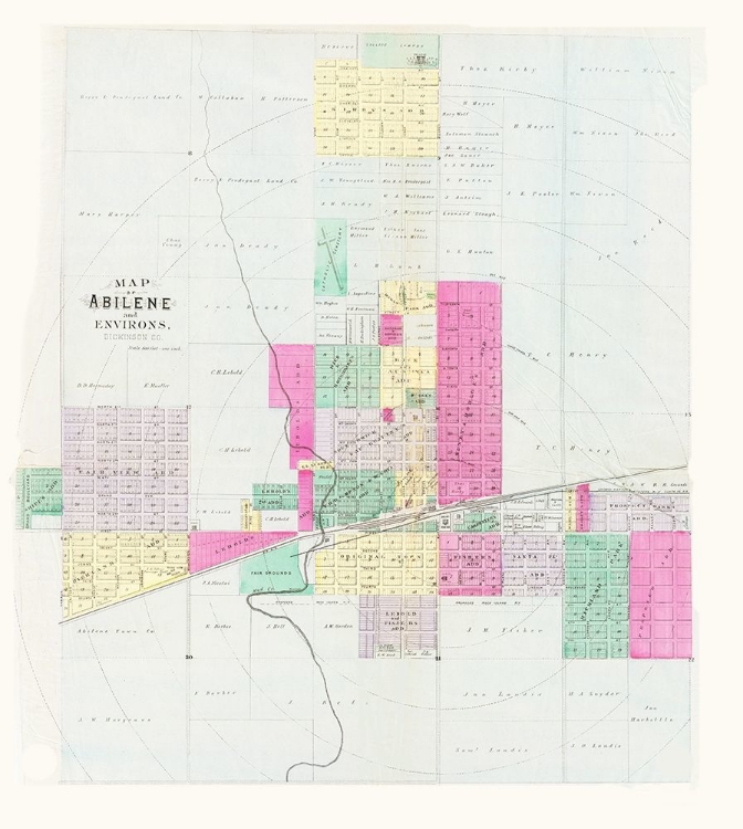 Picture of ABILENE KANSAS - EVERTS 1887