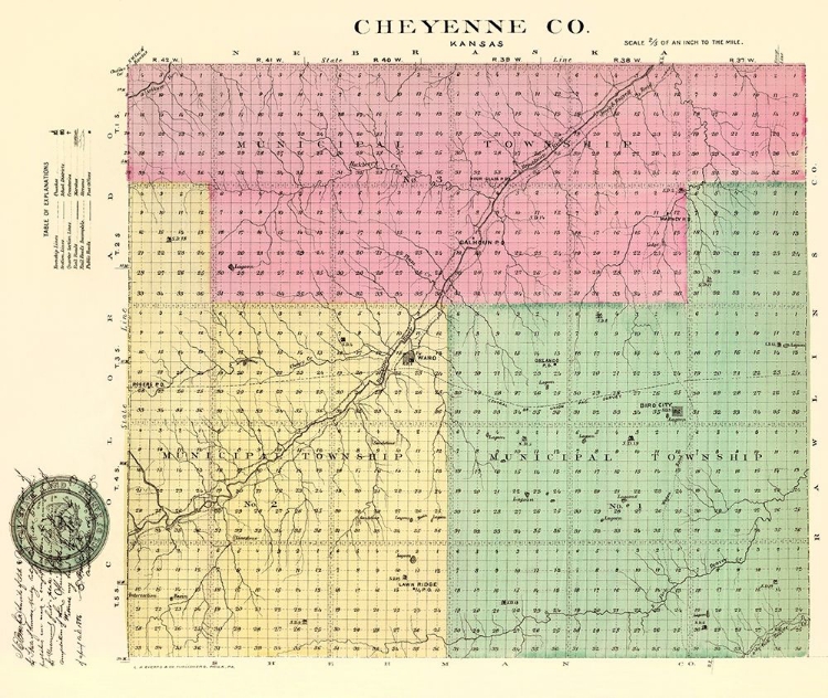 Picture of CHEYENNE KANSAS - EVERTS 1887