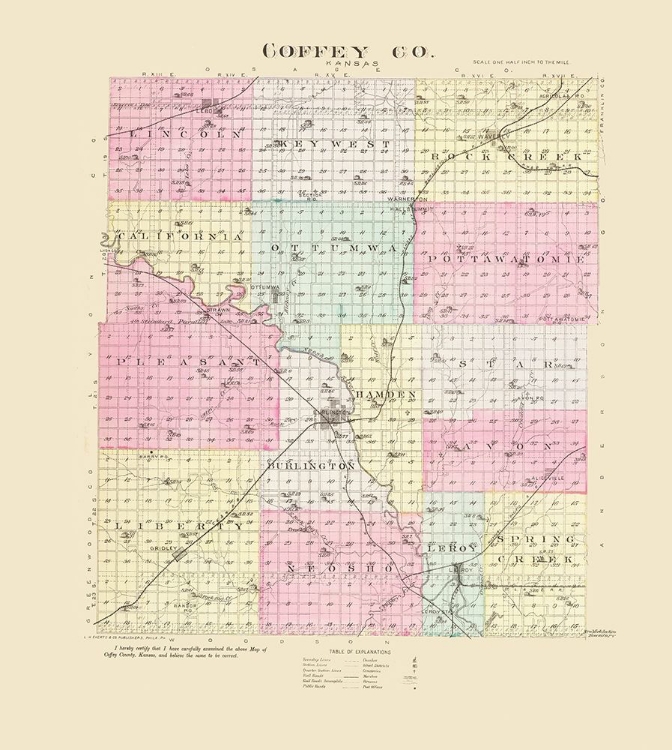 Picture of COFFEY KANSAS - EVERTS 1887