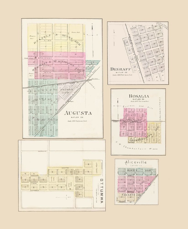 Picture of DEGRAFF, AUGUSTA, ROSALIA, ALICEVILLE, OTTUMWA