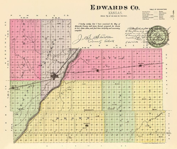 Picture of EDWARDS KANSAS - EVERTS 1887
