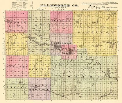 Picture of ELLSWORTH KANSAS - EVERTS 1887