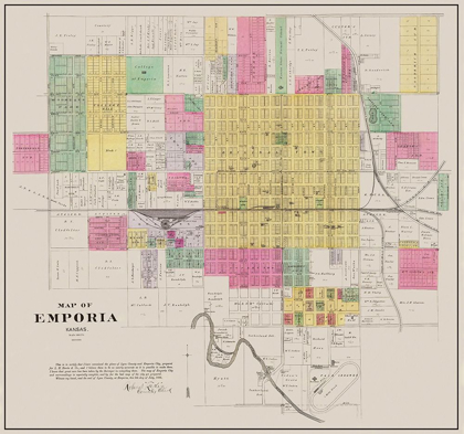 Picture of EMPORIA KANSAS LANDOWNER - EVERTS 1886