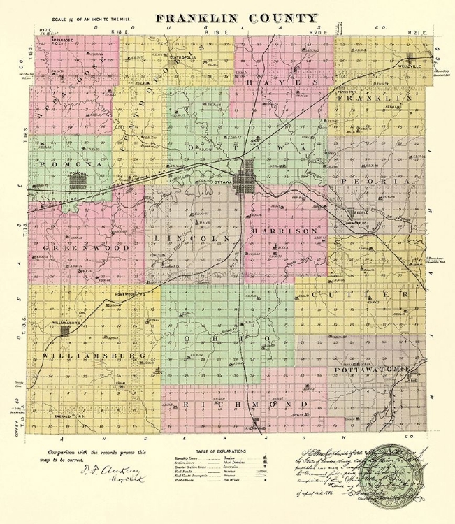 Picture of FRANKLIN KANSAS - EVERTS 1887