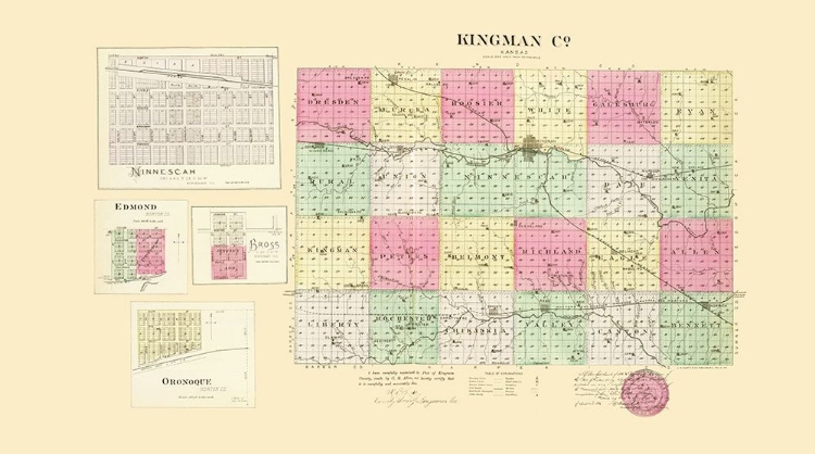 Picture of KINGMAN KANSAS - EVERTS 1887