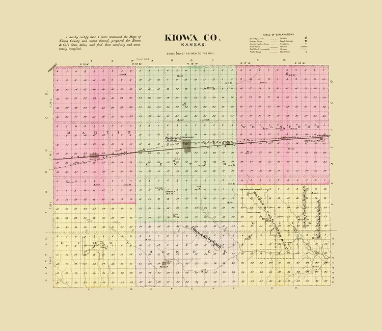 Picture of KIOWA KANSAS - EVERTS 1887