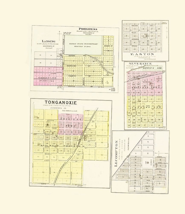 Picture of LECOMPTON, LANSING, PROGRESS, EASTON, TONGANOXIE