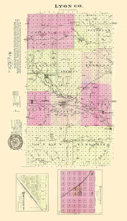 Picture of LYON KANSAS - EVERTS 1887