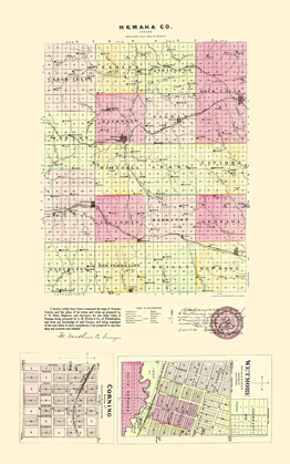 Picture of NEMEHA KANSAS - EVERTS 1887