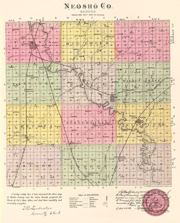 Picture of NEOSHO KANSAS - EVERTS 1887