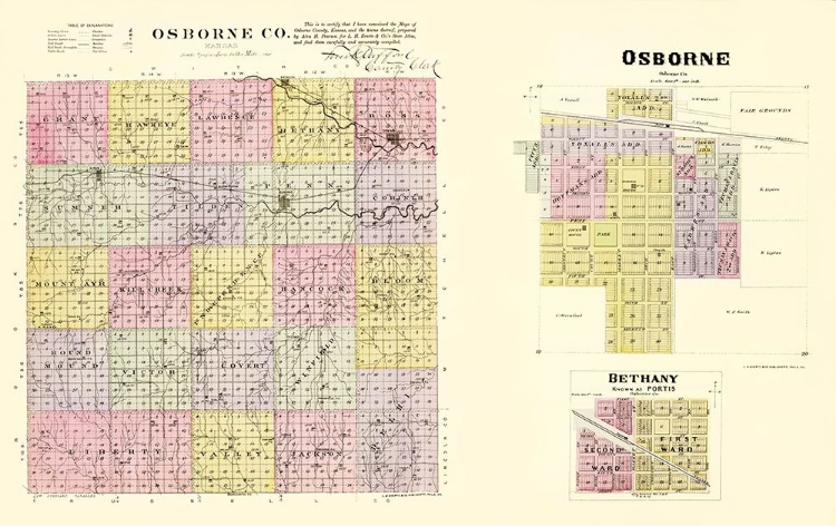 Picture of OSBORNE KANSAS - EVERTS 1887