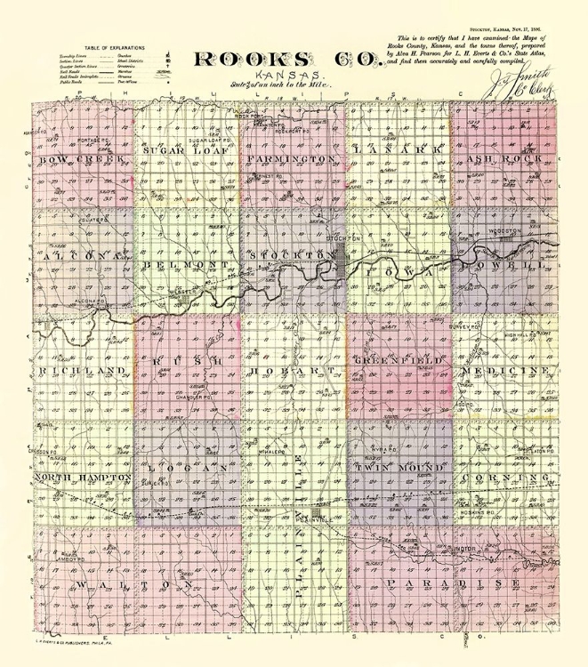 Picture of ROOKS KANSAS - EVERTS 1887