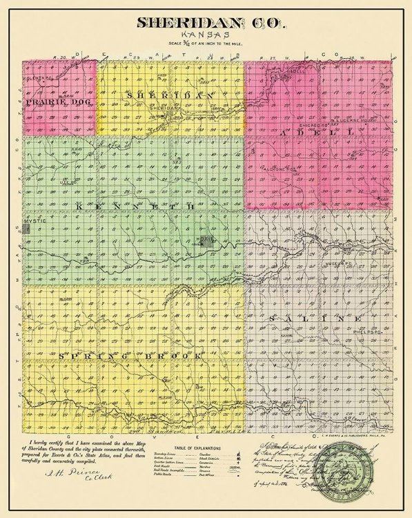 Picture of SHERIDAN KANSAS - EVERTS 1886