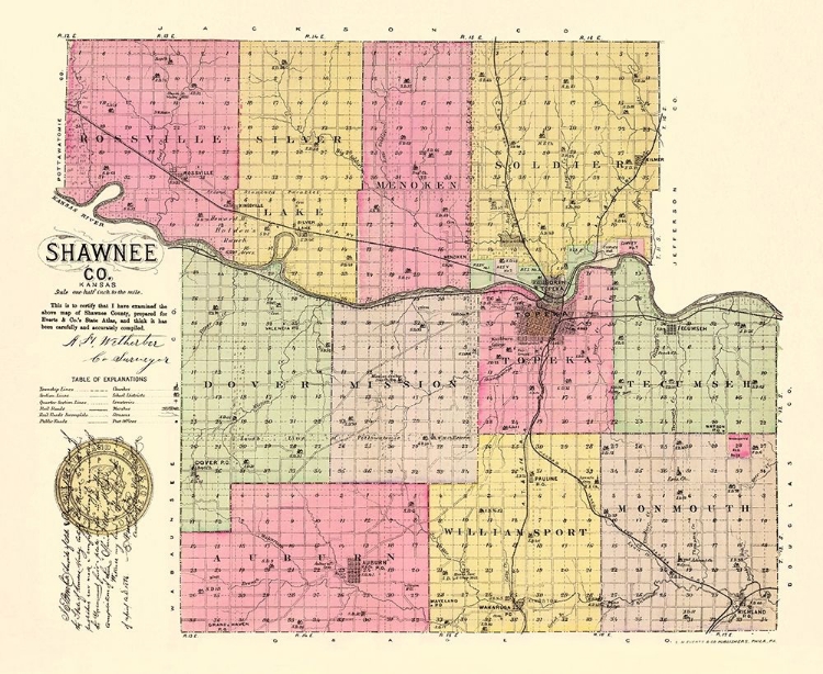 Picture of SHAWNEE KANSAS - EVERTS 1887