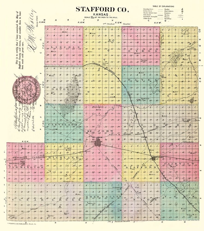 Picture of STAFFORD KANSAS - EVERTS 1887