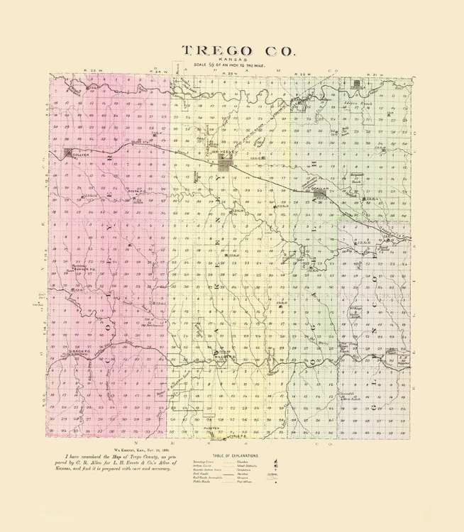 Picture of TREGO KANSAS - EVERTS 1887