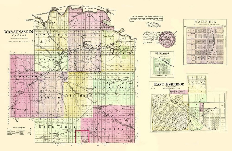 Picture of WABAUNSEE KANSAS - EVERTS 1887