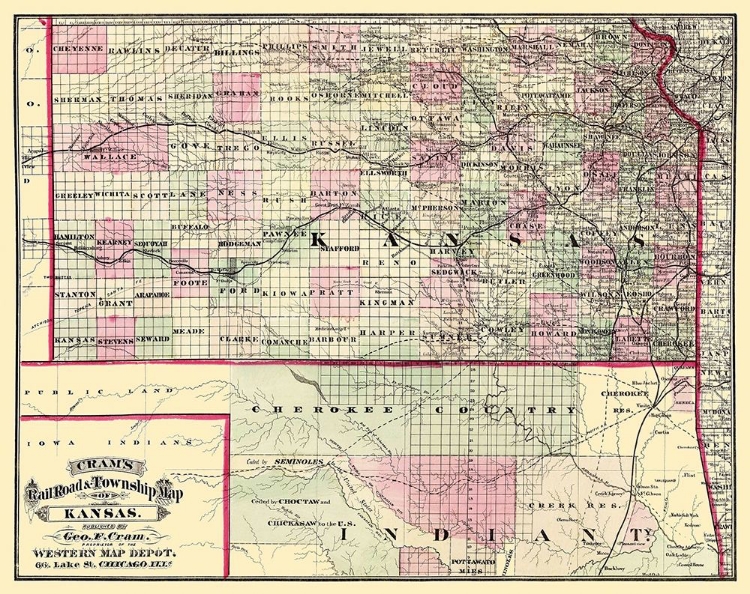 Picture of KANSAS - CRAM 1875